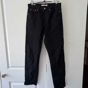 Levi's Wedgie Straight Leg Jean, Black, Size 26